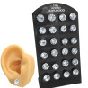 8MM BLISTER x12 PARES STRASS CRISTAL AROS