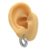 4 PARES 19-19-22 Y 24MM GRUESAS RETORCIDAS C/ RELIEVE ARGOLLAS CIERRE ITALIANO ARO