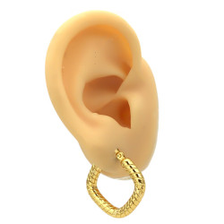 DORADO 3 PARES 17-18 Y 25MM FORMA Y RELIEVE ARGOLLAS CIERRE ITALIANO ARO