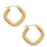 DORADO 3 PARES 17-18 Y 25MM FORMA Y RELIEVE ARGOLLAS CIERRE ITALIANO ARO