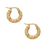 DORADO 3 PARES 17-18 Y 25MM FORMA Y RELIEVE ARGOLLAS CIERRE ITALIANO ARO