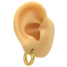 DORADO 3 PARES 17-18 Y 25MM FORMA Y RELIEVE ARGOLLAS CIERRE ITALIANO ARO