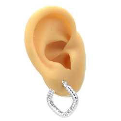 BLANCO 3 PARES 17-18 Y 25MM FORMA Y RELIEVE ARGOLLAS CIERRE ITALIANO ARO