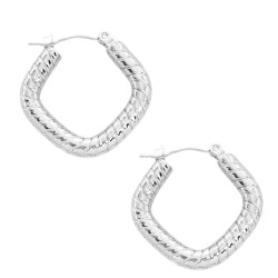 BLANCO 3 PARES 17-18 Y 25MM FORMA Y RELIEVE ARGOLLAS CIERRE ITALIANO ARO