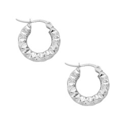 BLANCO 3 PARES 17-18 Y 25MM FORMA Y RELIEVE ARGOLLAS CIERRE ITALIANO ARO