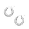 BLANCO 3 PARES 17-18 Y 25MM FORMA Y RELIEVE ARGOLLAS CIERRE ITALIANO ARO