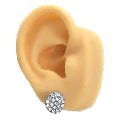 1 PAR CIRCULO C/ MUCHOS STRASS ARO