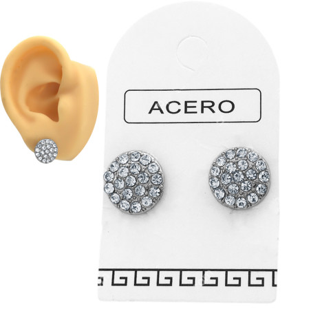 1 PAR CIRCULO C/ MUCHOS STRASS ARO
