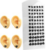 BLISTER x36 CORAZONES NEGROS PLANOS AROS