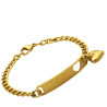 DORADO CORAZONES Y GROUMET PLANA P/ GRABAR 1.4NK (5MM) - 21CM IDENTIFICACION PULSERA