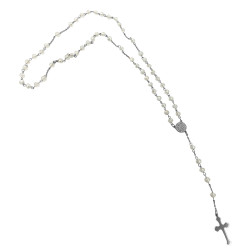 6MM CRISTAL AB TORNASOLADO CUENTAS FACETADAS ACERO QUIRURGICO ROSARIO