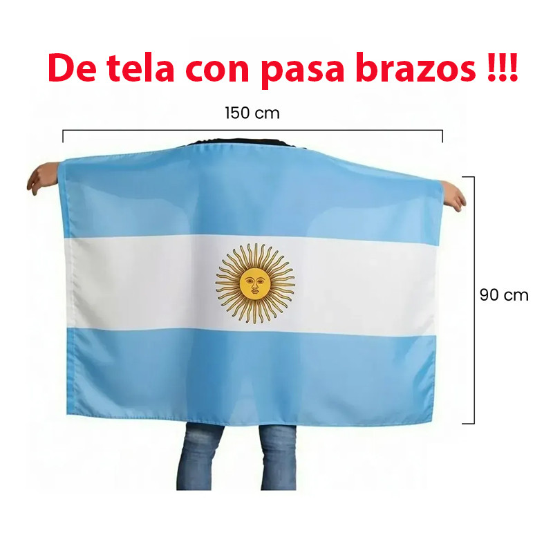 BANDERA ARGENTINA CON PASABRAZOS