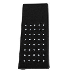 BLISTER 3MM x40 PERNO RECTO C/ STRASS CRISTAL NOSTRIL PIERCING