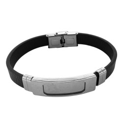 CUERO 1 MODULO MARCO DESNIVEL Y 2 TERMINACIONES REGULABLE SE PUEDE GRABAR PULSERA
