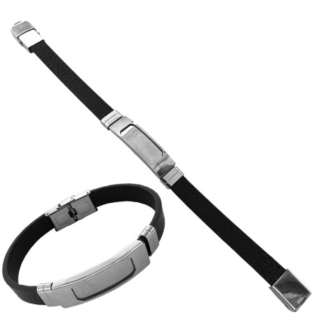 CUERO 1 MODULO MARCO DESNIVEL Y 2 TERMINACIONES REGULABLE SE PUEDE GRABAR PULSERA