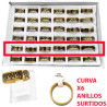 DORADO CURVA X6 ANILLOS DISEÑOS SURTIDOS 8MM ANCHO M:2035 ANILLO