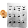 NEGRO BLISTER x12 FALSO EXPANSOR 8 MM A ROSCA PIERCING
