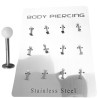 BLISTER x12 MENTON BOLITA BLANCA PIERCING