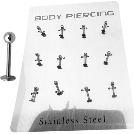 BLISTER x12 MENTON 3MM BOLITA PIERCING