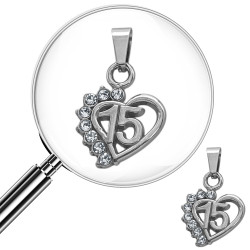 15 AÑOS CORAZON C/ LINEA DE STRASS DIJE