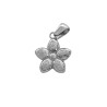 FLOR DE AZUZAR CELESTE TURQUESA CENTRO DE STRASS C/ RELIEVE DIJE