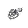 CORAZON PROFUNDO CENTRO MOVIL DE CUBIC Y CONTORNO DE STRASS DIJE