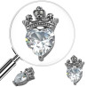 CORAZON CUBIC GRANDE C/ CORONITA DIJE