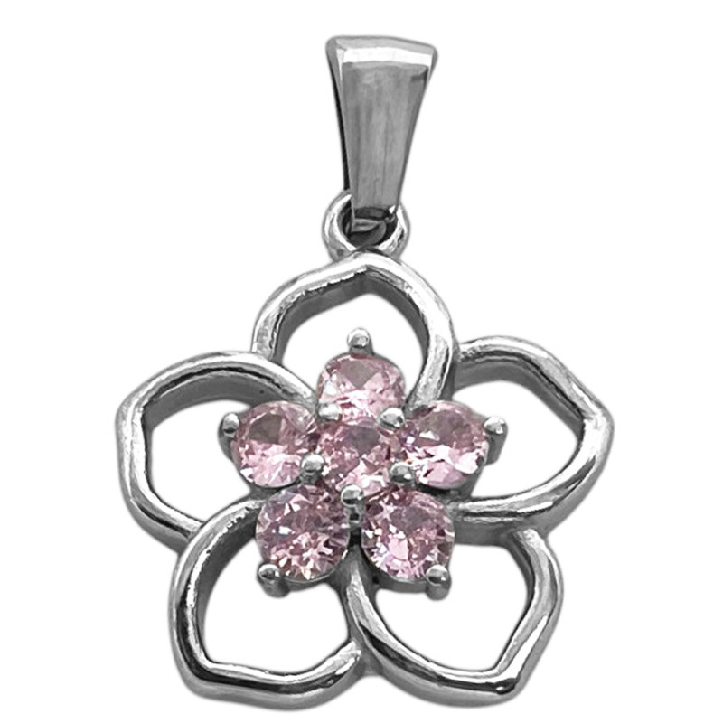FLOR CALADA C/ CENTRO FLOR CUBIC ROSA DIJE