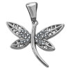 LIBELULA C/ ALAS CALADAS Y CUBIC CRISTAL DIJE