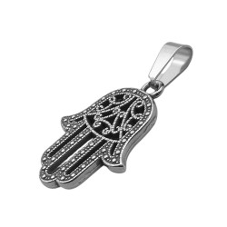 MANO DE FATIMA CALADA C/ RELIEVE PUNTOS C:63 DIJE