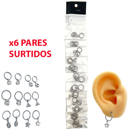 X6 PARES POR 6 MODELOS C/ INTERIOR DE CUBIC BISAGRA ARO