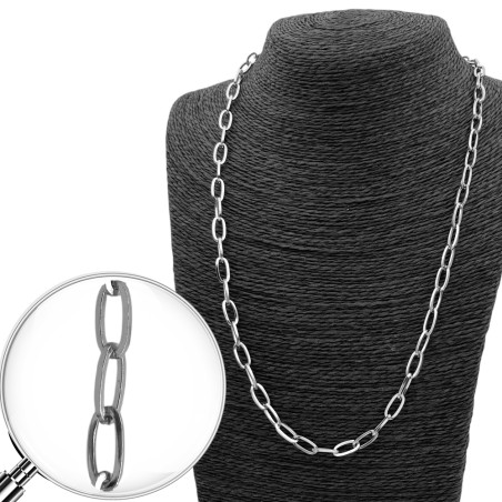 OVALADO CLIP GRANDE 1.2 (6*12MM) - 60 CM CADENA