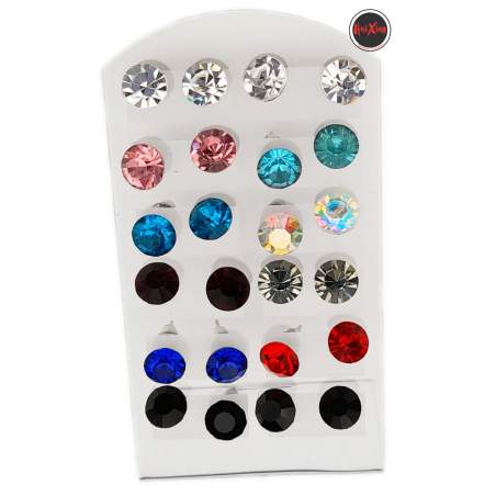 7MM AROS STRASS COLOR BLISTER X 12 PRS