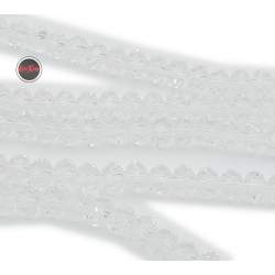 6MM CRISTAL TRASLUCIDO CUENTA FACETADA PERFORADA VIDRIO TIRA