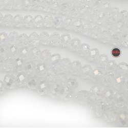 8MM CRISTAL TRASLUCIDO AB CUENTA FACETADA PERFORADA VIDRIO TIRA