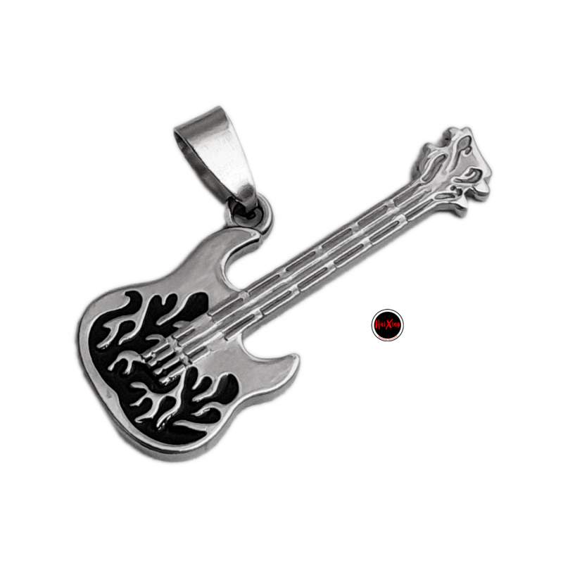 BAJO GUITARRA FONDO NEGRO DIJE