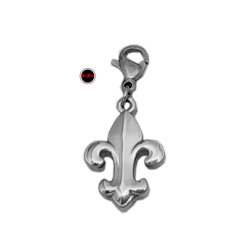 FLOR DE LIS C/ MOSQUETON P/ PULSERA DIJE