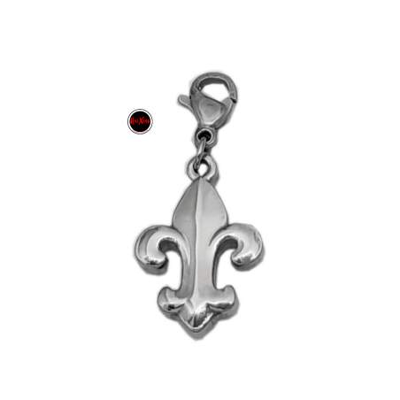 FLOR DE LIS C/ MOSQUETON P/ PULSERA DIJE