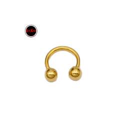 DORADO 10MM (EXTERNO) BULL ACERO QUIRURGICO ARO PIERCING