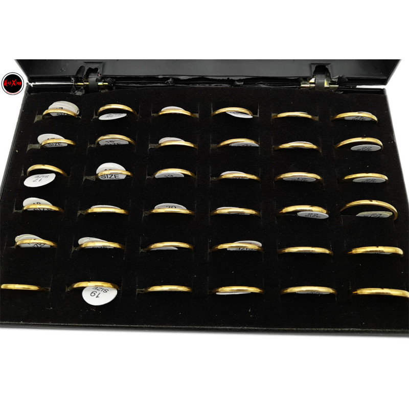 DORADO CAJA X36 ALIANZA 2MM ACERO ANILLO