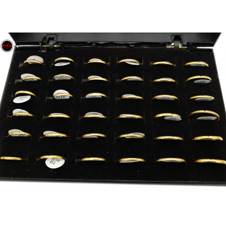 DORADO CAJA X36 ALIANZA 2MM ACERO ANILLO