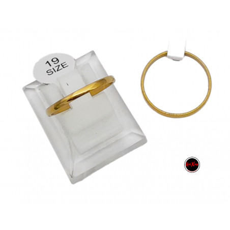 DORADO ALIANZA 2MM ACERO ANILLO