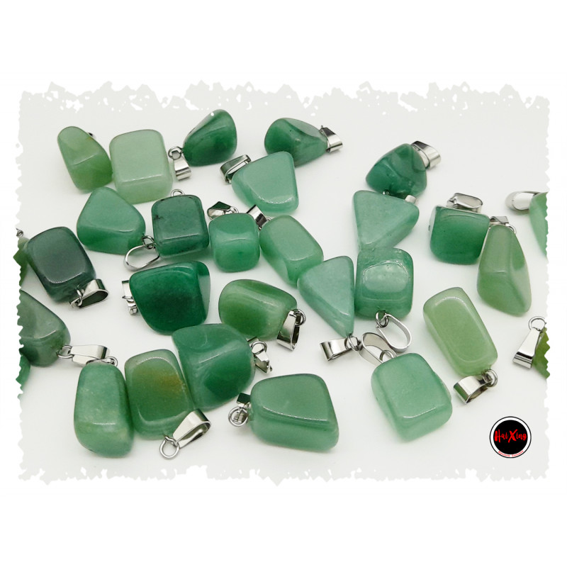 PIEDRA NATURAL CUARZO VERDE ROLADO DIJE