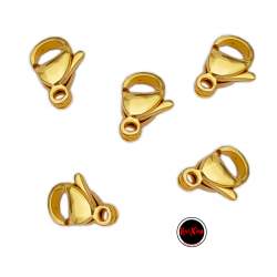 5 UNIDADES A13 DORADO MOSQUETON FORNITURA