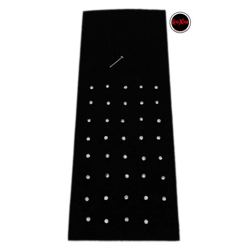 RECTO BLISTER x40 PERNO C/ BOLITA 1.8MM PLATEADO NOSTRIL PERNO RECTO PIERCING