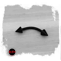 NEGRO BLISTER x12 CEJA SURTIDO PUNTA Y BOLITA NEGRO PIERCING