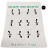 NEGRO BLISTER x12 CEJA SURTIDO PUNTA Y BOLITA NEGRO PIERCING