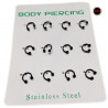 NEGRO BLISTER 10MM x12 BULL SURTIDO PUNTA Y BOLITA PIERCING
