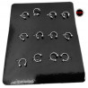 BLISTER 10MM x12 BULL PUNTA Y BOLITA SURTIDO PIERCING