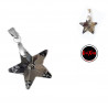 GRIS FUME 20MM ESTRELLA CRISTAL FACETADO DIJE